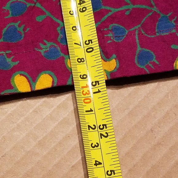 Vtg J. Peterman Company Hand Painted Floral Shift Dress - Picture 10 of 16